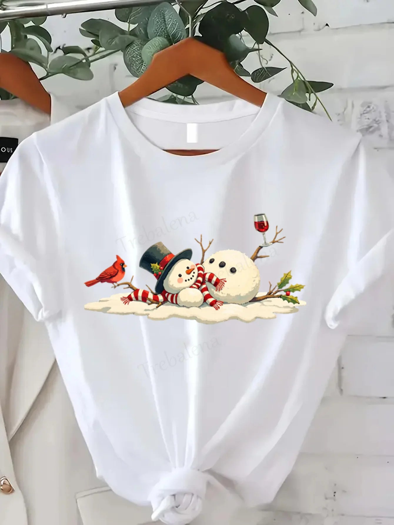Snowman Wine Tee